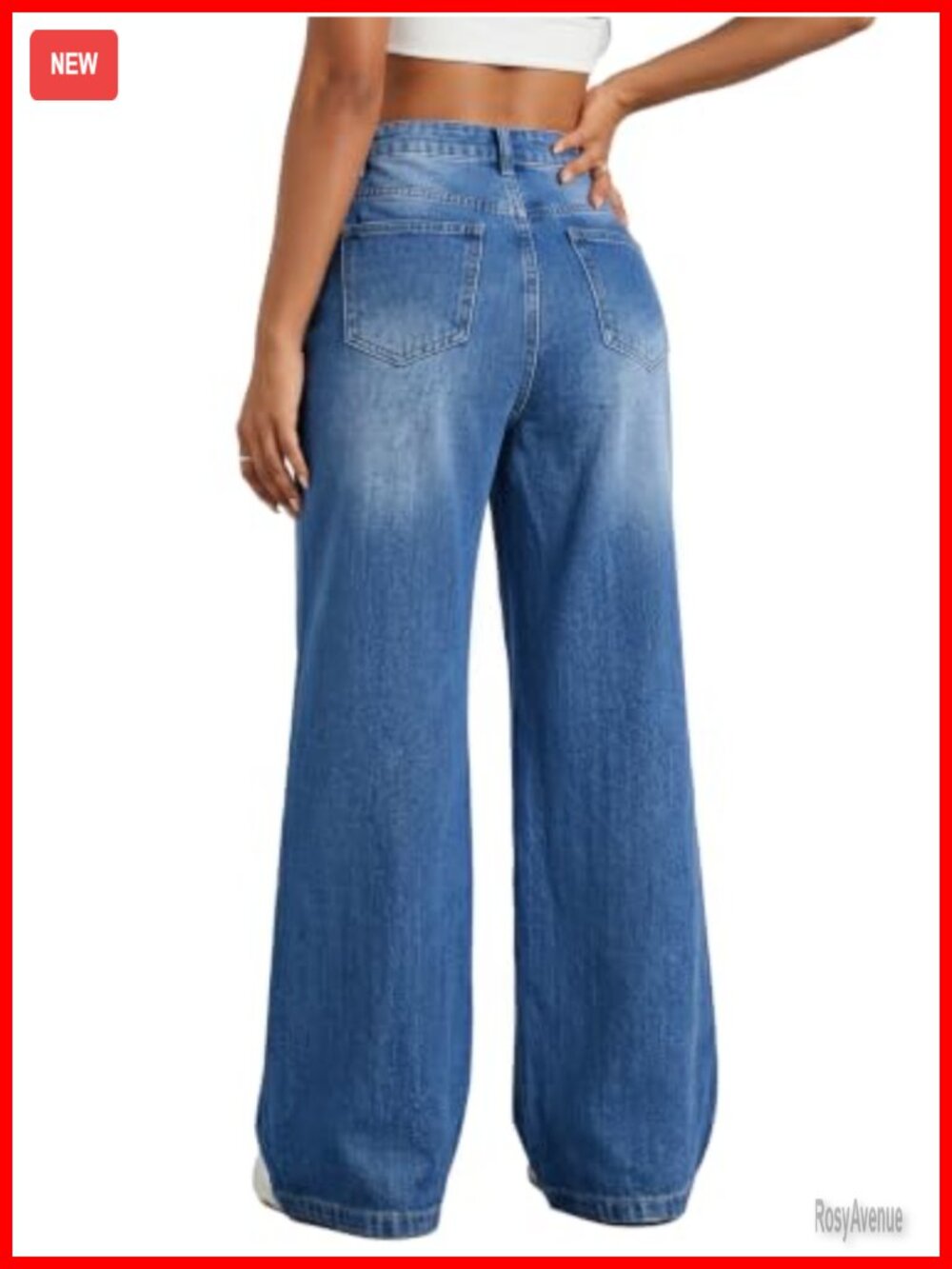 Baggy Wide Leg Boyfriend Jeans High Waist Denim Pants